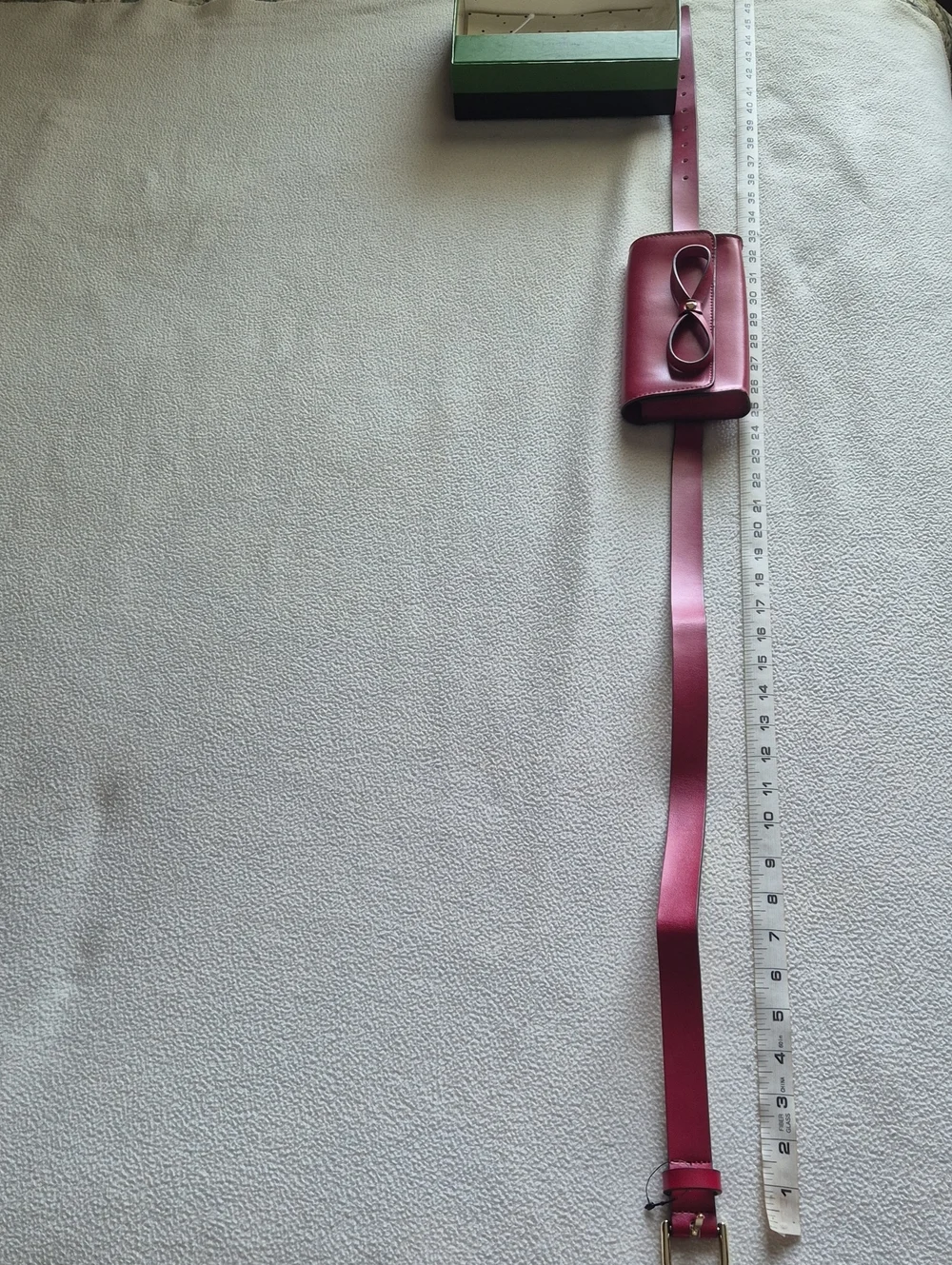 Kate Spade New York Leather Bow Belt Bag Color Red L/XL in BOX